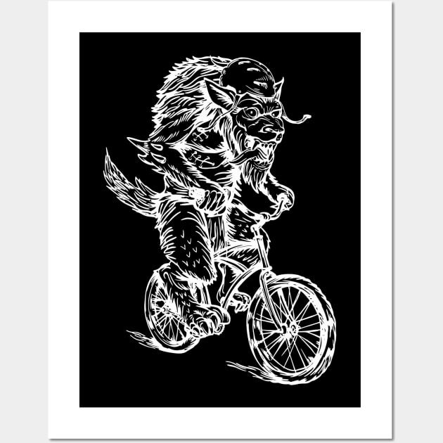 SEEMBO Beast Cycling Bicycle Cyclist Bicycling Biking Biker Wall Art by SEEMBO